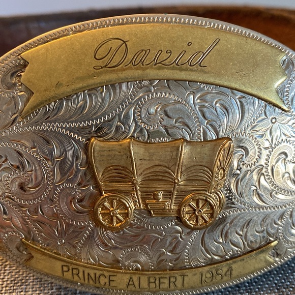 Vtg Western Montana Silversmiths Belt Buckle - Picture 4 of 6